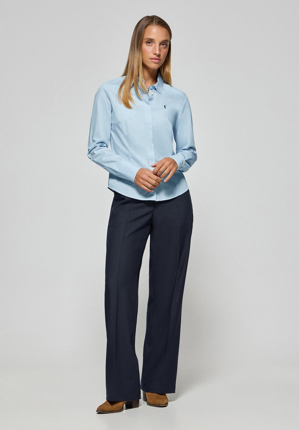 

Блузка на пуговицах LONG SLEEVE Polo Club, синий