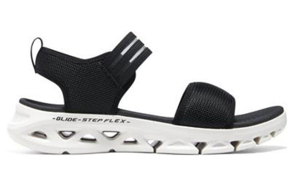 Сандалии go glide-step flex sandal 'black white' Skechers, черный — фото 2