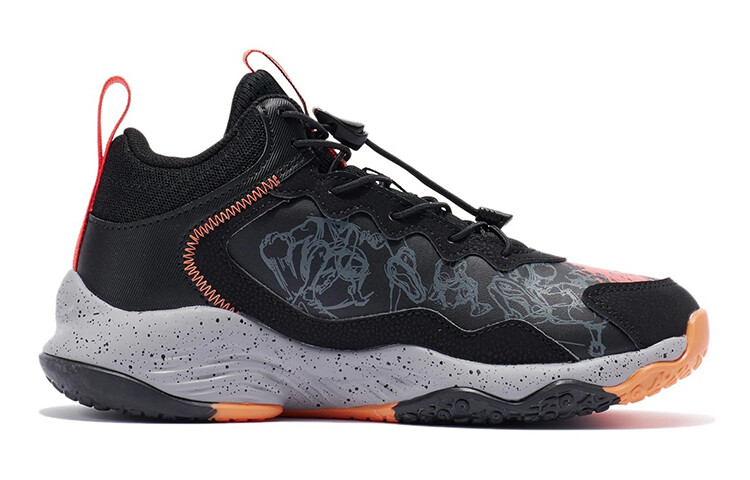 Детские баскетбольные кроссовки GS Mid-top Black/Sunshine Orange Lining Young — фото 2