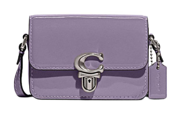 

COACH Сумка-мессенджер Studio из коровьей кожи, мини, женская, фиолетовая