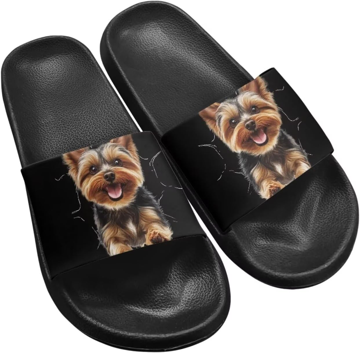 

Сандалии с открытым носком Jeiento для женщин и мужчин, сандалии с плоской подошвой, нескользящие для ванной и душа, мягкая домашняя обувь для пары, с рисунком собак, 3d Boston Terriers Dog