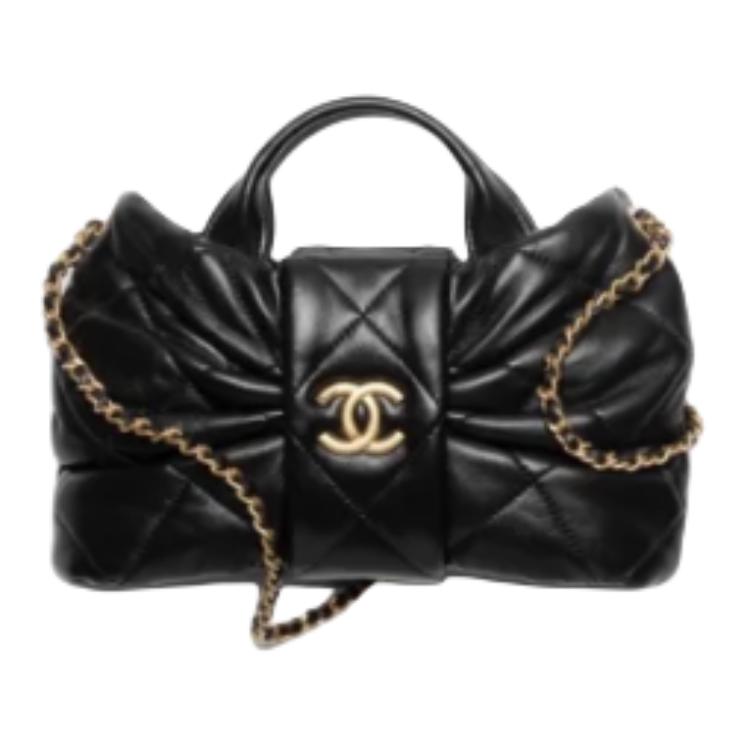 

CHANEL Миниатюрная женская сумка из ягненка черная