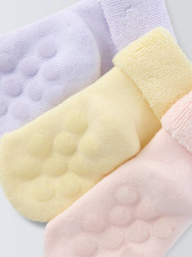Детские носки Roll Top из органического хлопка John Lewis, Pack of 3, Multi — фото 2
