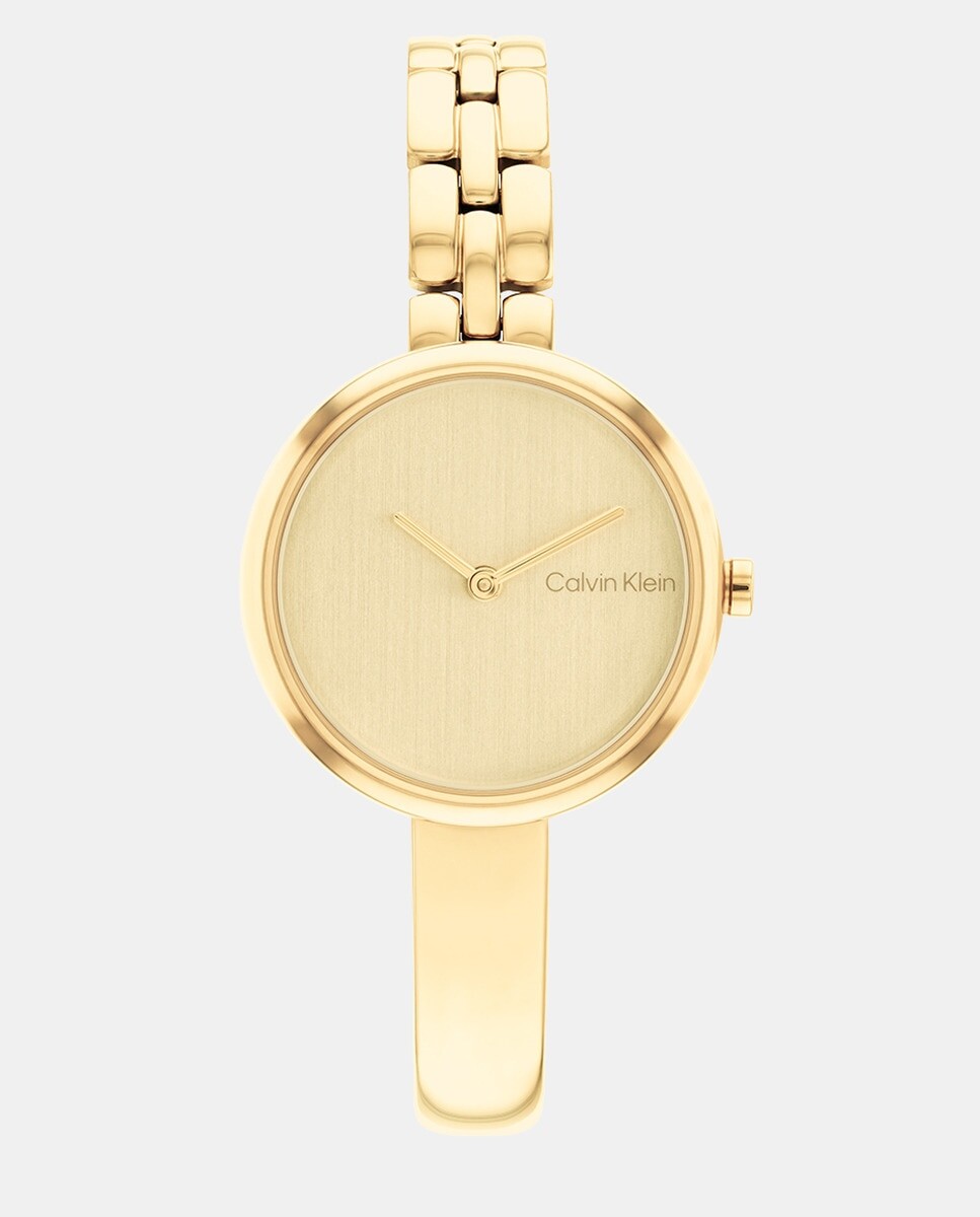 

Женские часы Bangled25200279 из золотой стали Calvin Klein, золотой