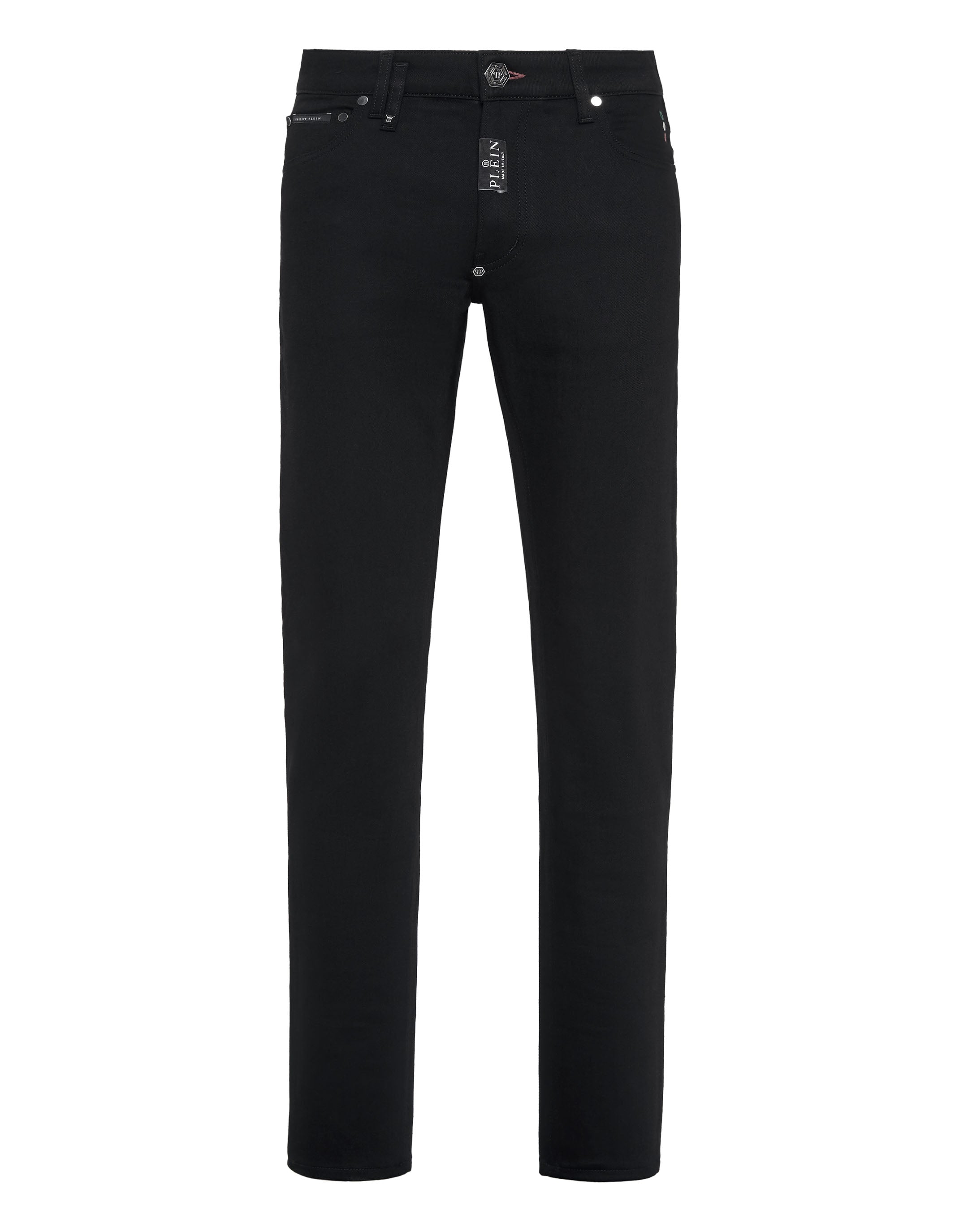 

Джинсовые брюки супер прямого покроя премиум-шестиугольник PHILIPP PLEIN, цвет noir plein