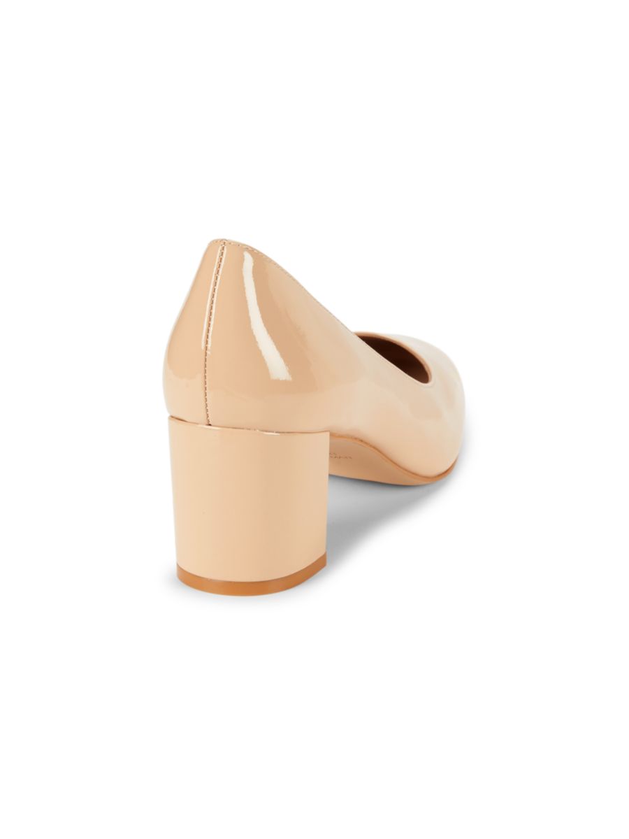 Туфли-лодочки из лакированной кожи на блочном каблуке Holly Stuart Weitzman, цвет Ruby Red — фото 3