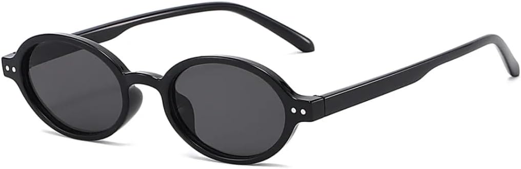 

Женские солнцезащитные очки в стиле ретро, ​​маленькие овальные, с контрастной оправой и леопардовым принтом. Мужские универсальные повседневные очки с защитой от УФ-излучения UV400 UATXTAU, Black