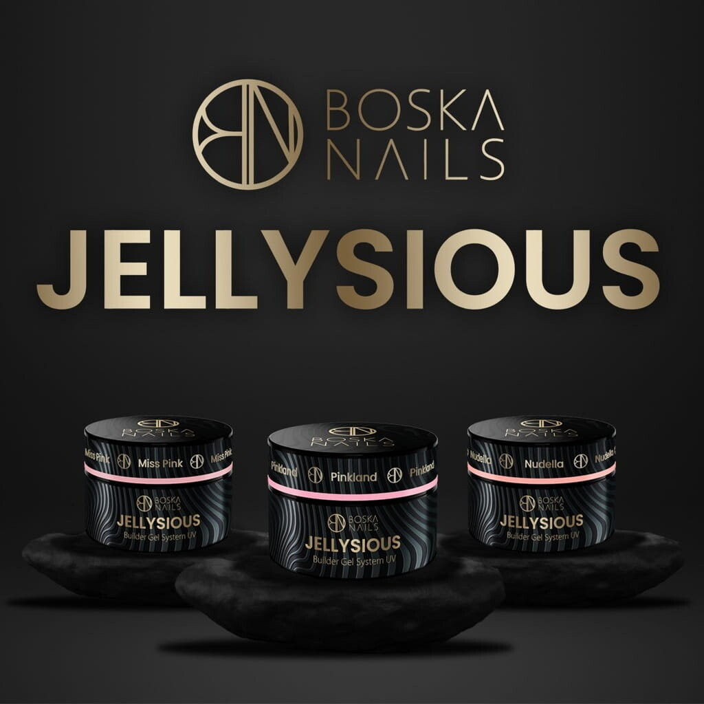 Boska Nails, Jellysious Barbinella, Светло-розовый гель для наращивания ногтей jelly Builder Gel System UV, 50мл — фото 4