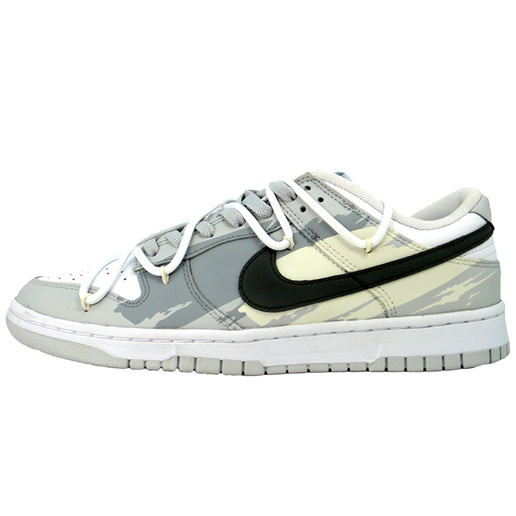 

Кроссовки Nike Dunk Skateboarding Shoes Men Low-top Gray/Yellow, серый/желтый