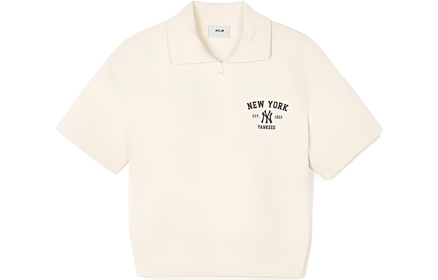 

Футболка с рукавом дроп-шоулд женская MLB, экрю