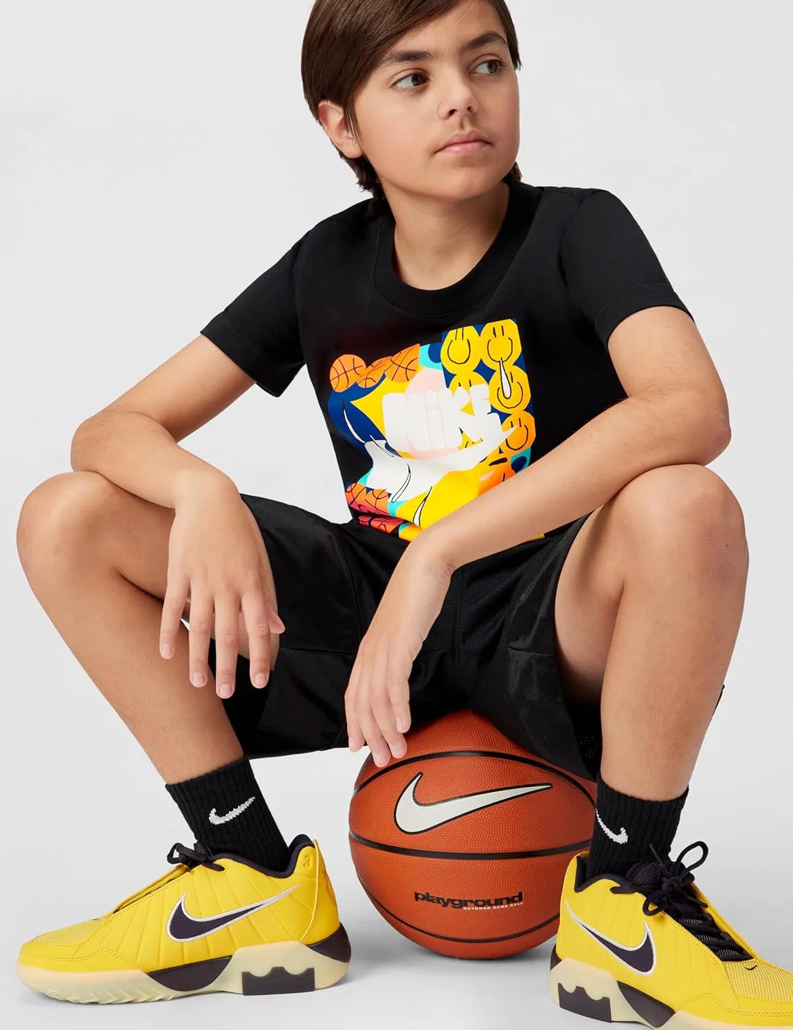 Футболка Nike Sportswear Club Futura Hoops Smiley, Black — фото 4