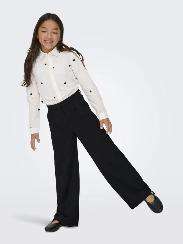 Брюки Koghattie zal life lc wide tlr noos trousers Only Girls, черный — фото 4