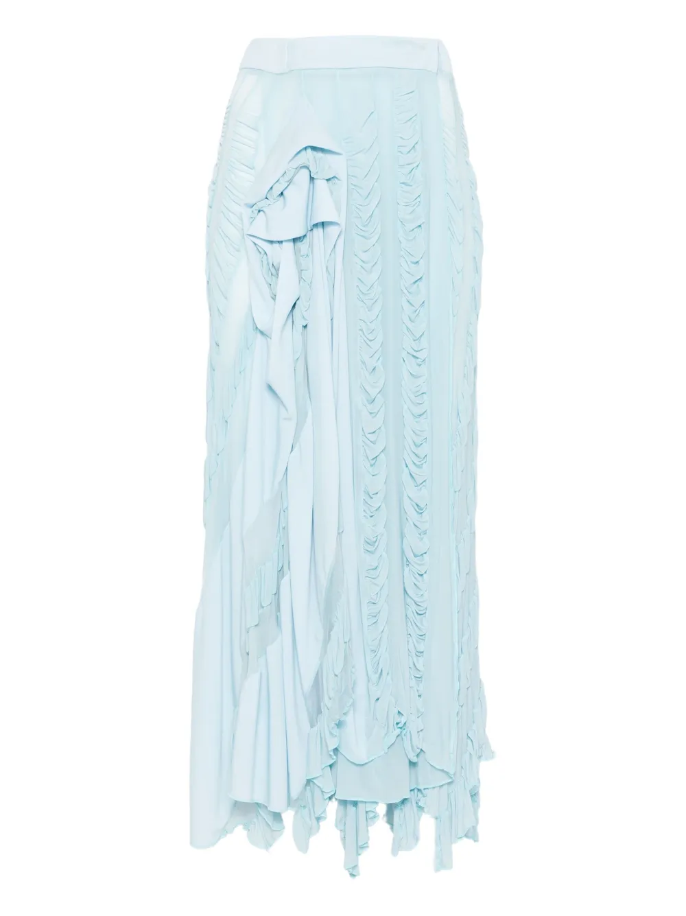 

Миди-юбка с оборками и украшением в виде розы Anni Salonen, синий