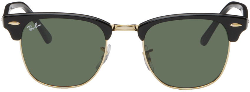 

Солнцезащитные очки Clubmaster Classic в черно-золотом цвете Ray-Ban