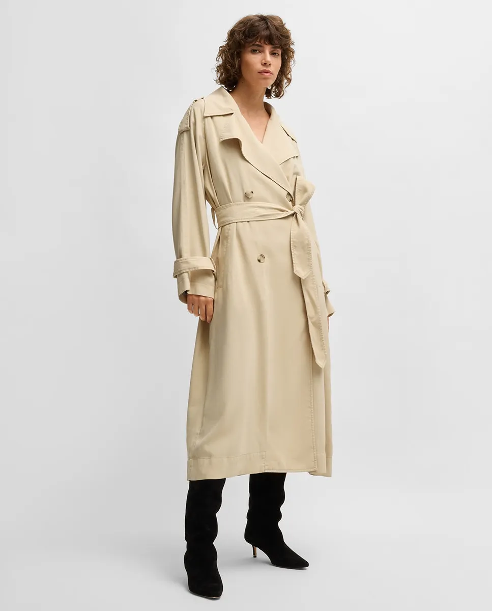 

Пальто свободного кроя Hugo Boss, цвет Camel
