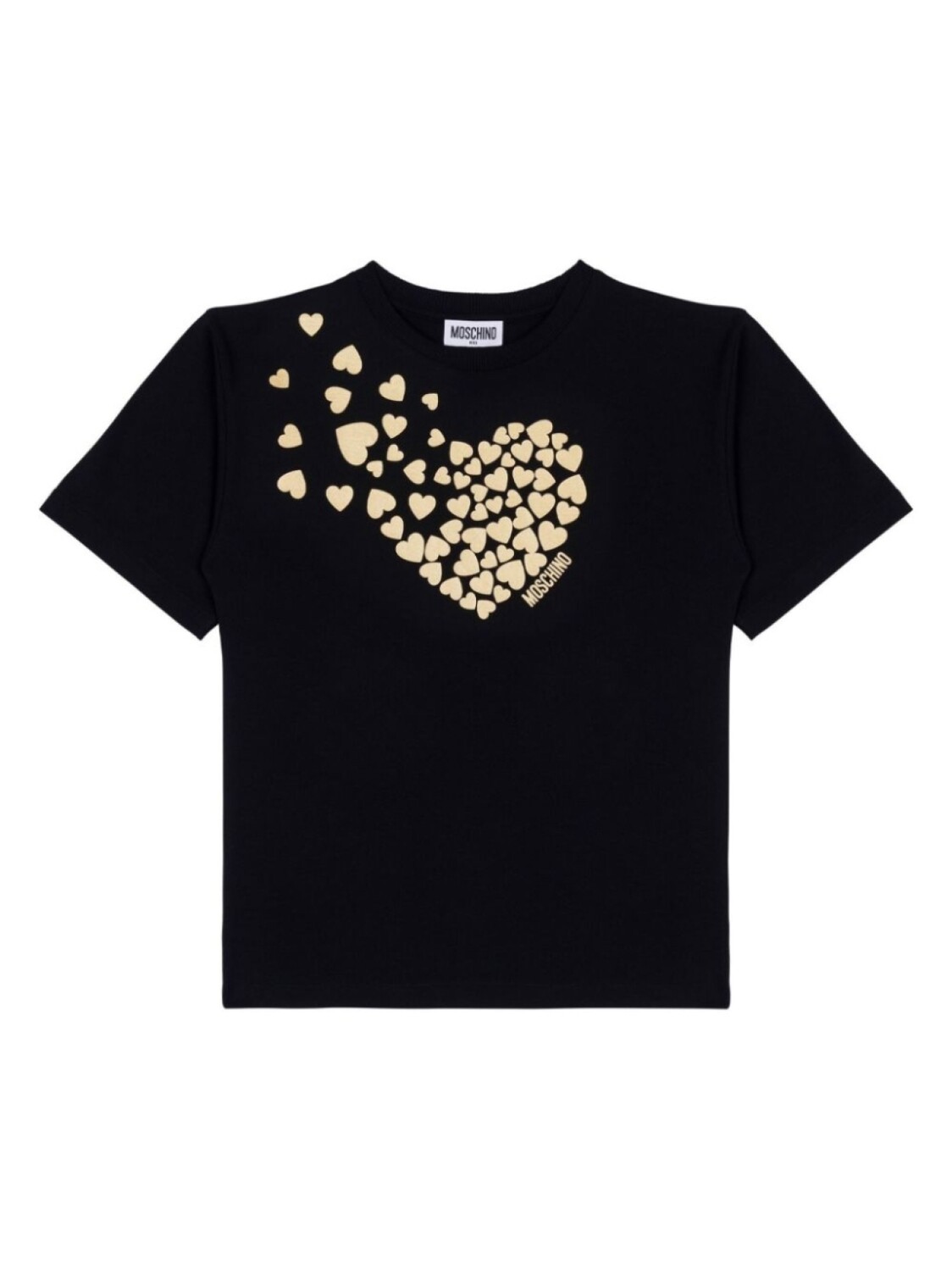 

Moschino Kids футболка с принтом сердца, черный