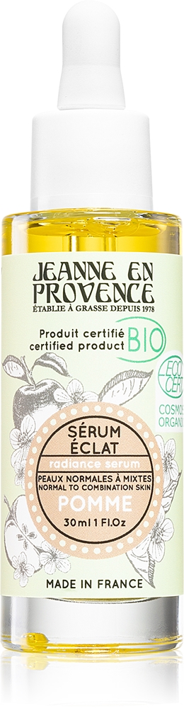 

Био-Яблочная осветляющая сыворотка для лица эко-стандарт качества Jeanne En Provence, su abrikosų aliejumi 30 мл