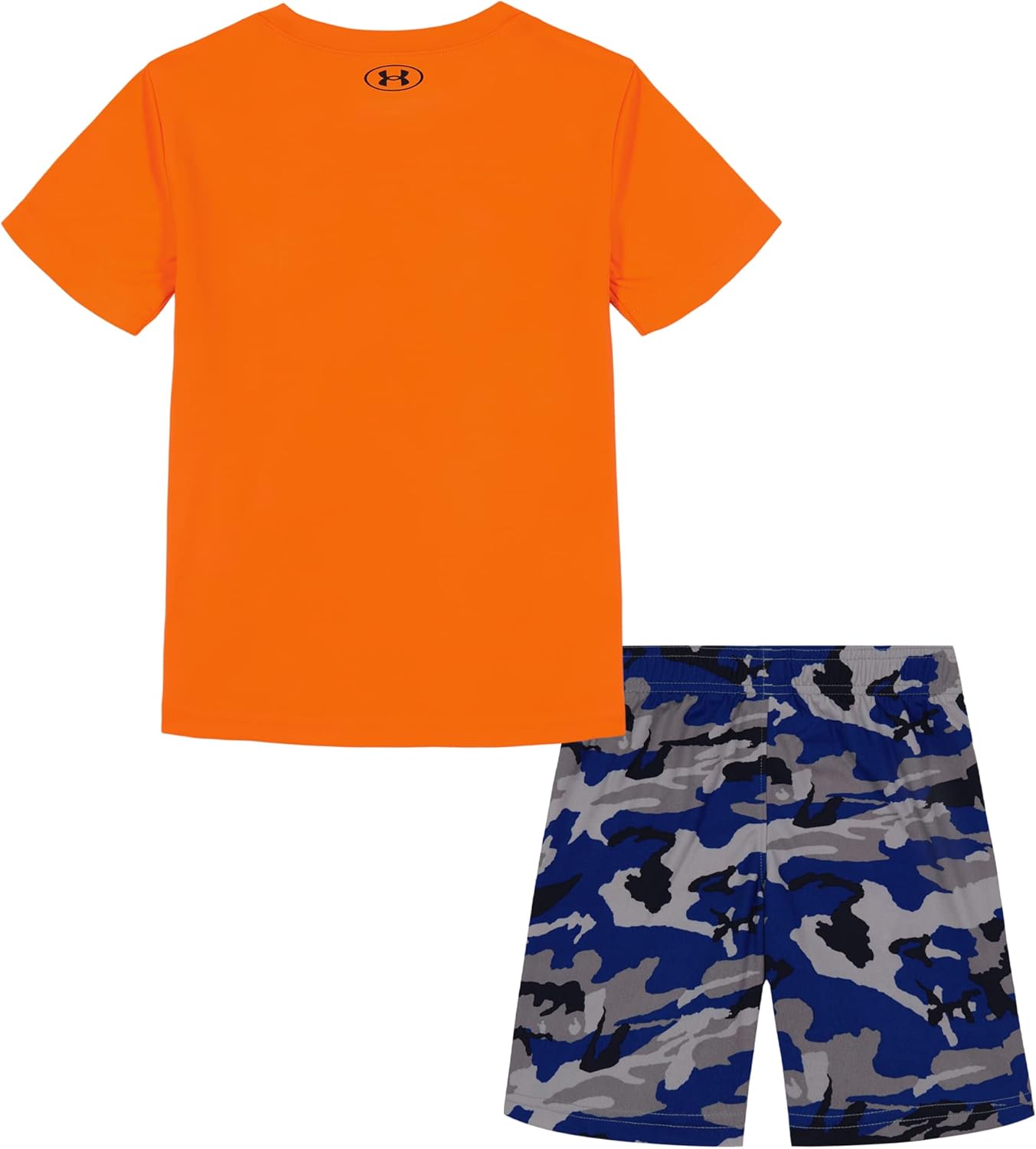 Футболка Under Armour baby-girls Ua Terrazzo Leopard Heart SetShort Set, Orange Blast Woodland — фото 2