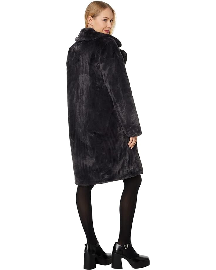 

Куртка NVLT Short Pile Faux Fur Star Print Jacket, угольный