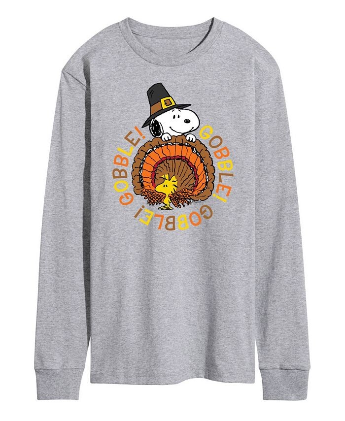 

Мужская футболка с длинным рукавом Peanuts Gobble Gobble AIRWAVES, серый