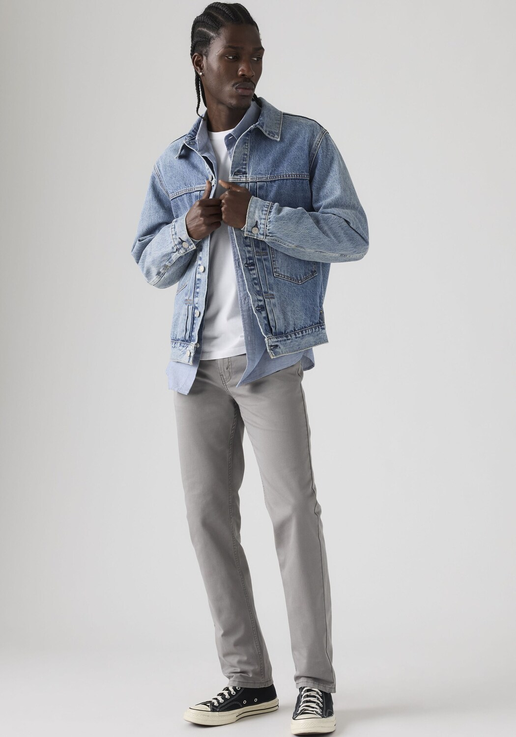 LEVI'S  Джинсы Slim fit '511' в светло-сером цвете — фото 3