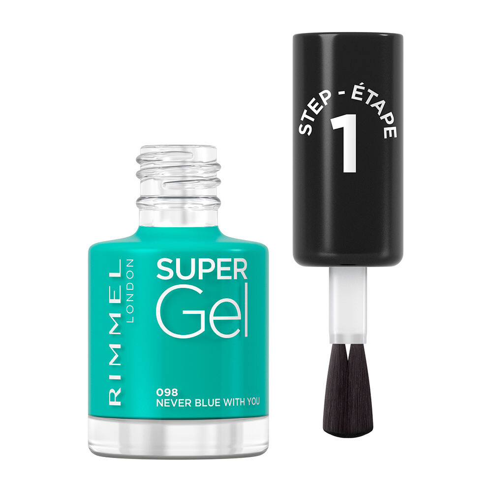 Лак для ногтей Kate super gel nail polish Rimmel london, 12 мл, 98-never blue with you — фото 2