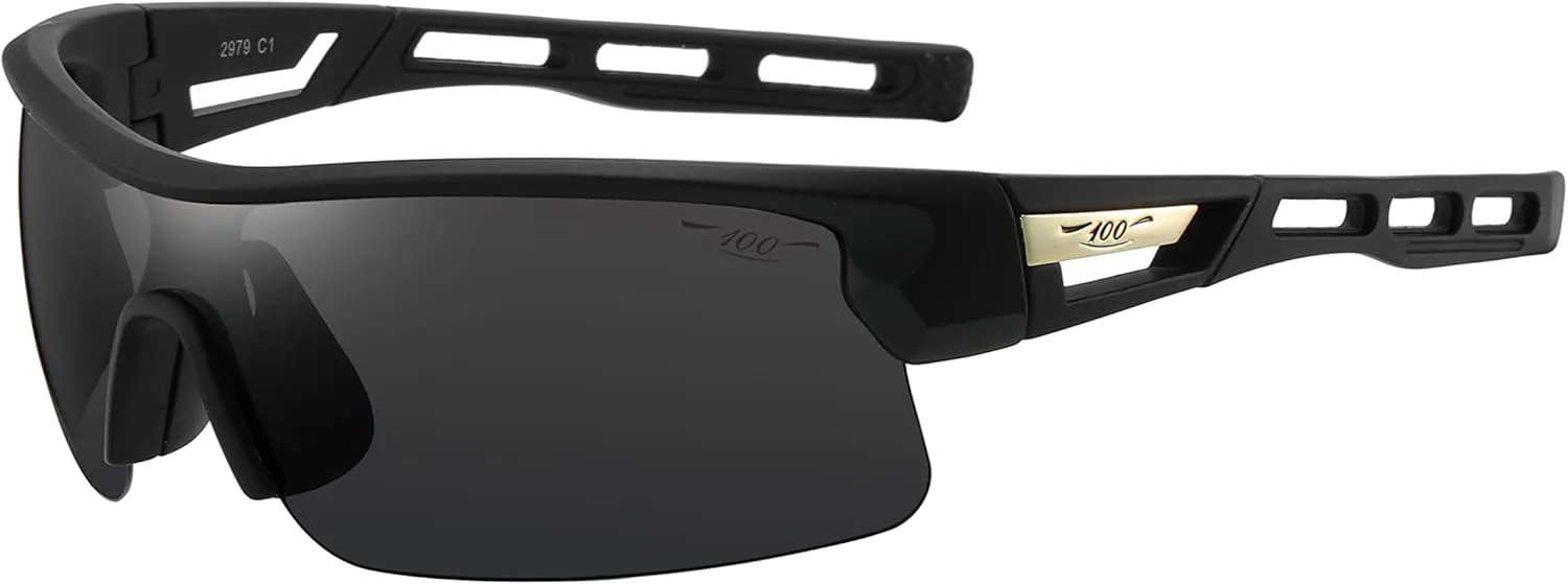 

100 классических поляризованных спортивных солнцезащитных очков для мужчин и женщин, TR90, защита от УФ-излучения UV 400, линзы FHD, легкие 100 CLASSIC, Black