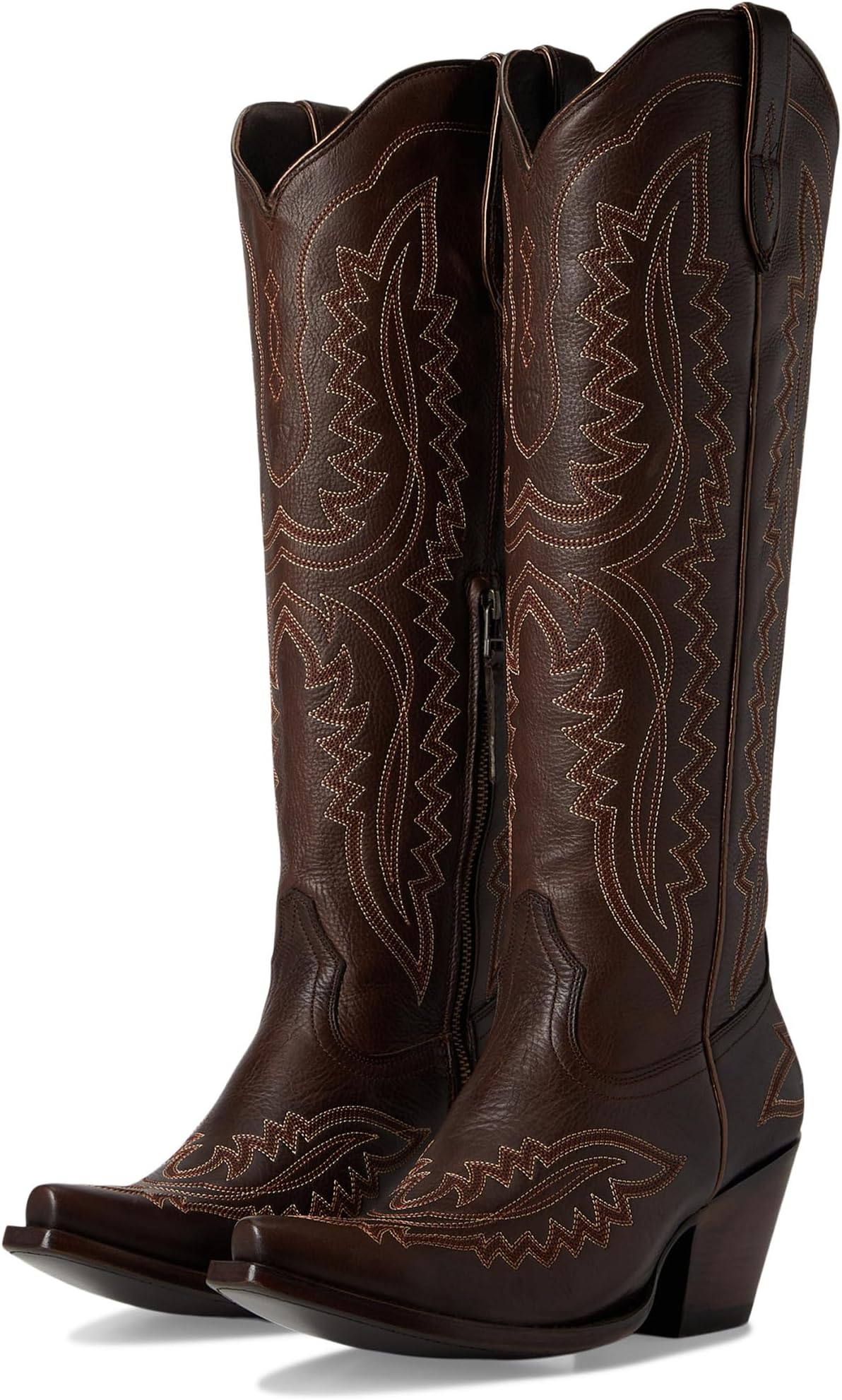 Женские ковбойские сапоги Ariat Casanova кожаные с узором, шоколад