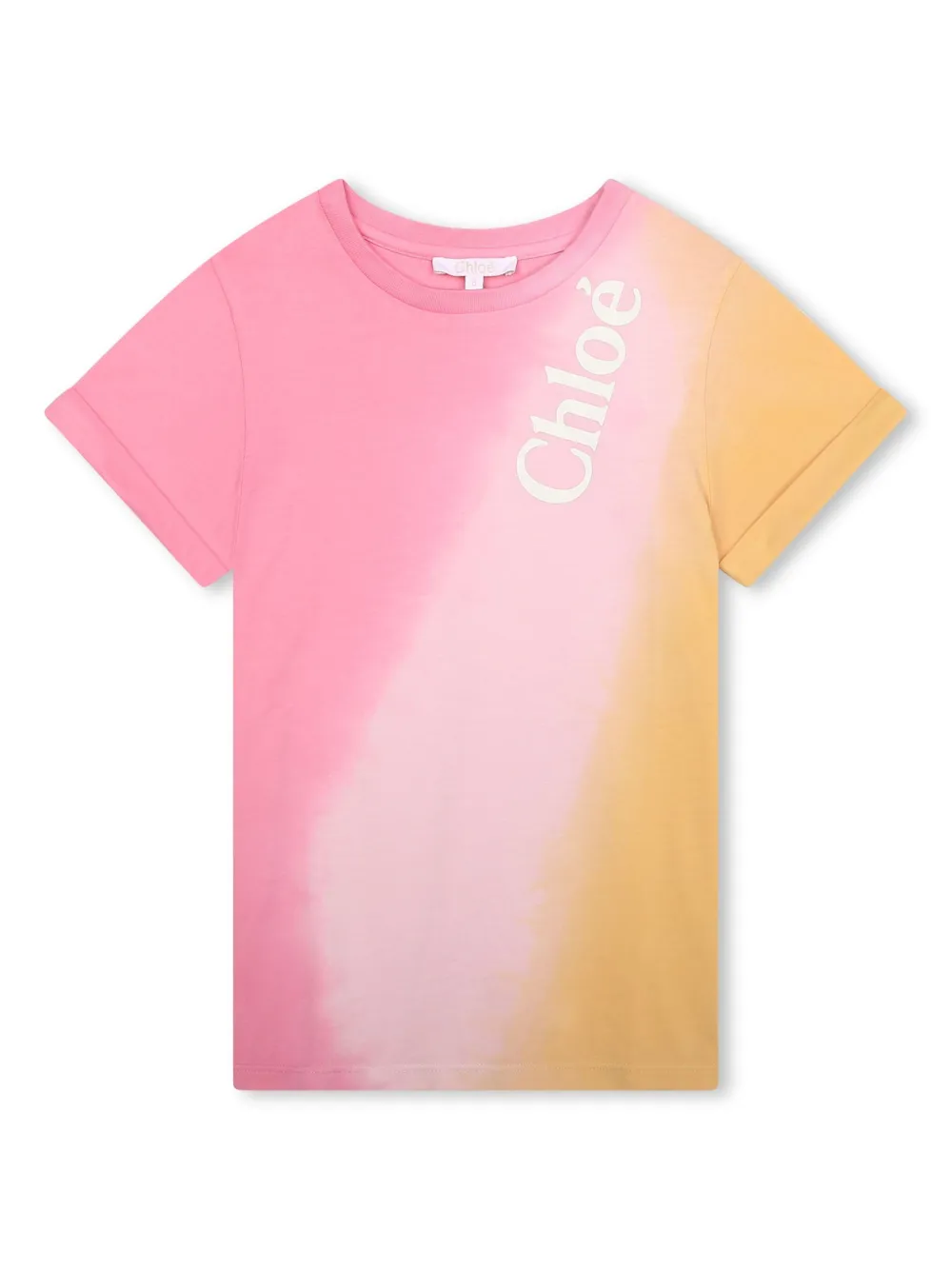 

Футболка с принтом тай-дай Chloé Kids, розовый