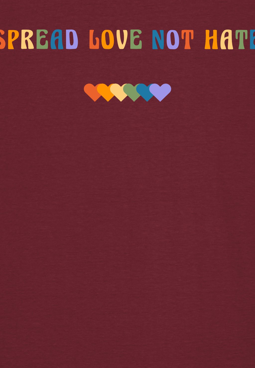 

Футболка с принтом SPREAD LOVE NOT HATE watapparel, темно-красный