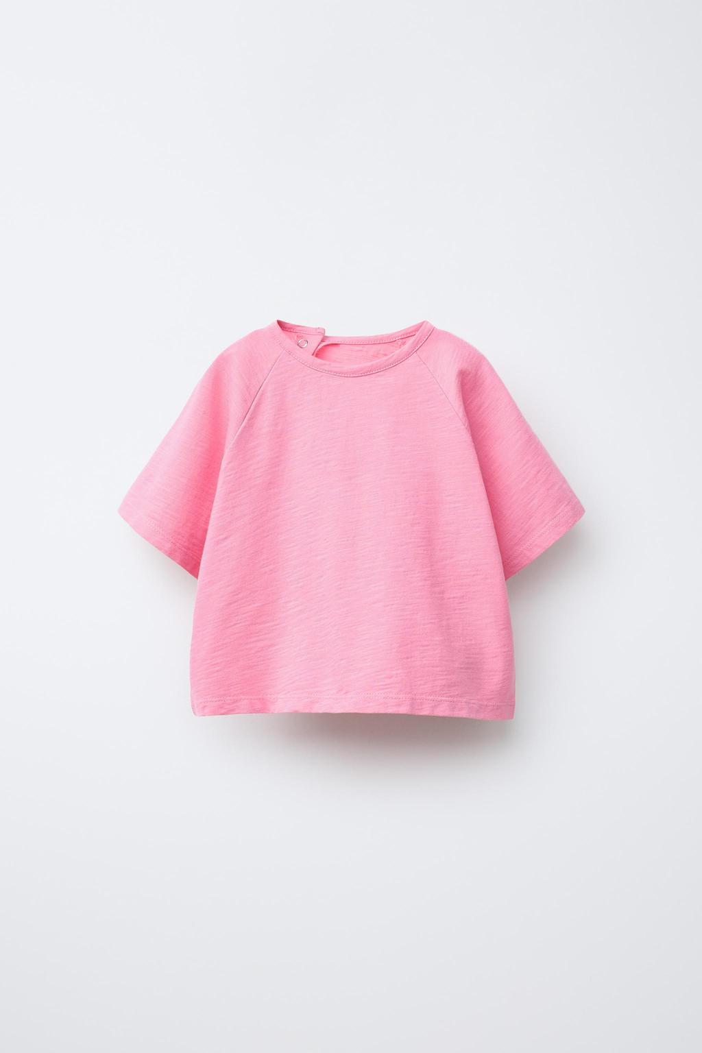 

Футболка с рукавом реглан ZARA, цвет Mid-pink