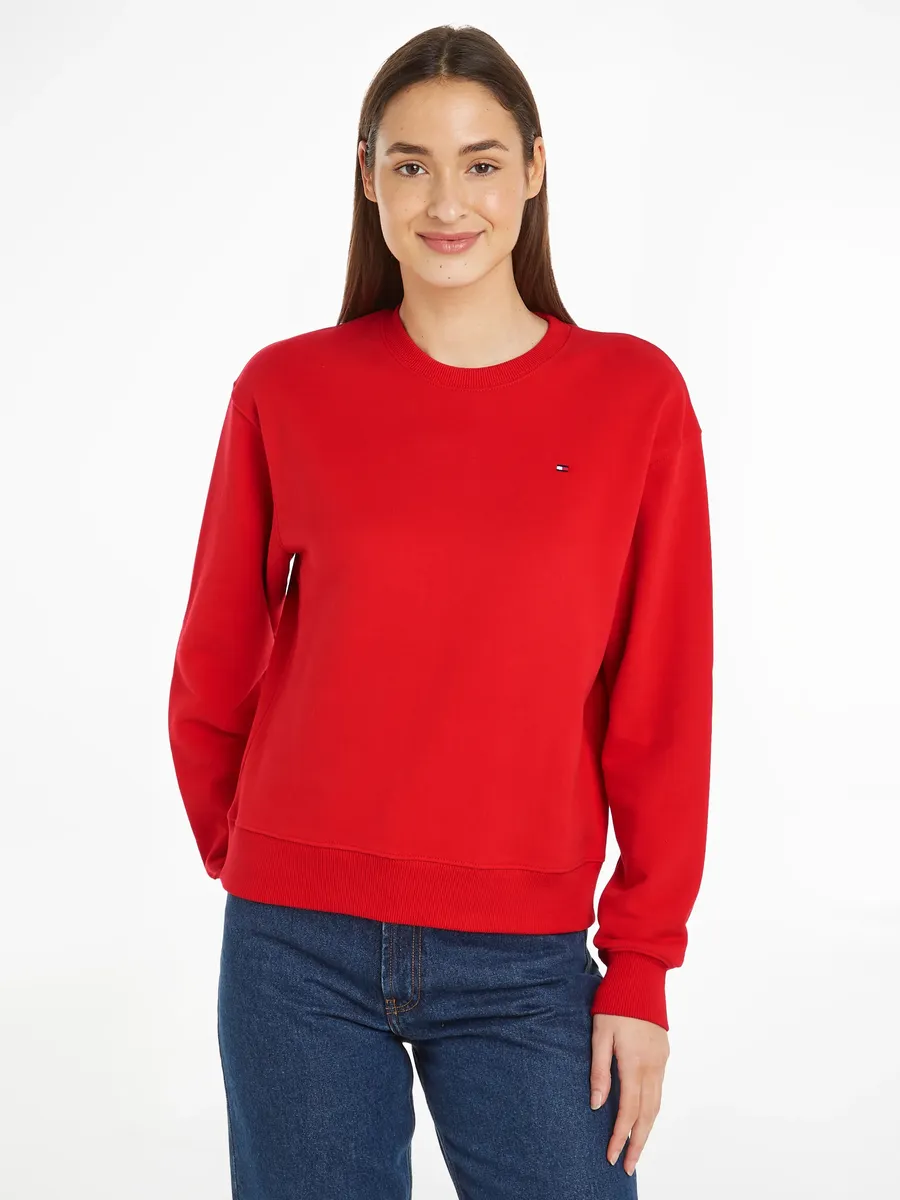 

Толстовка Tommy Hilfiger "REG FLAG ON CHEST SEATSHIRT" с флагом-логотипом Tommy Hilfiger, красный