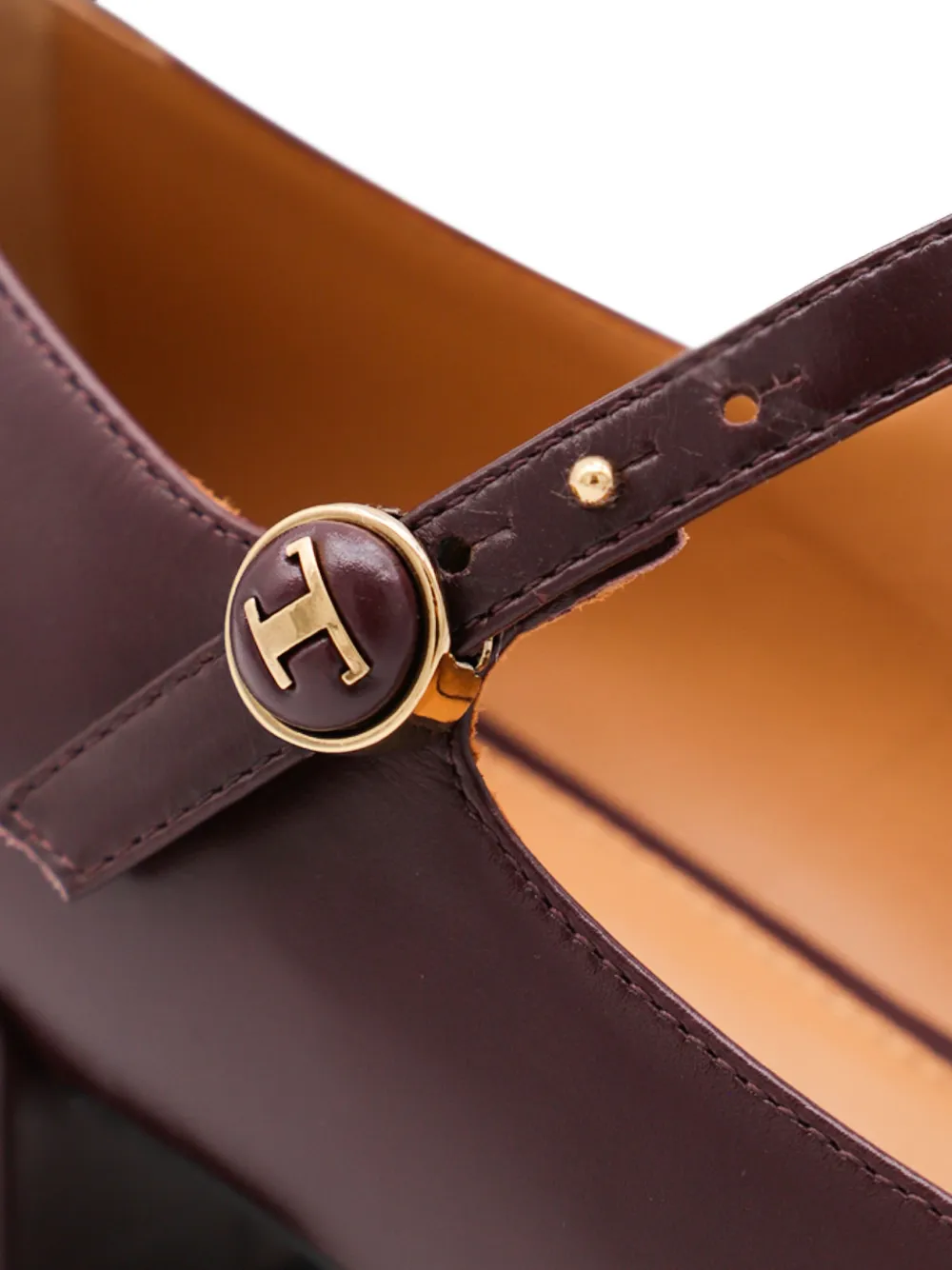 Туфли Мэри Джейн на блочном каблуке TOD'S, красный — фото 3