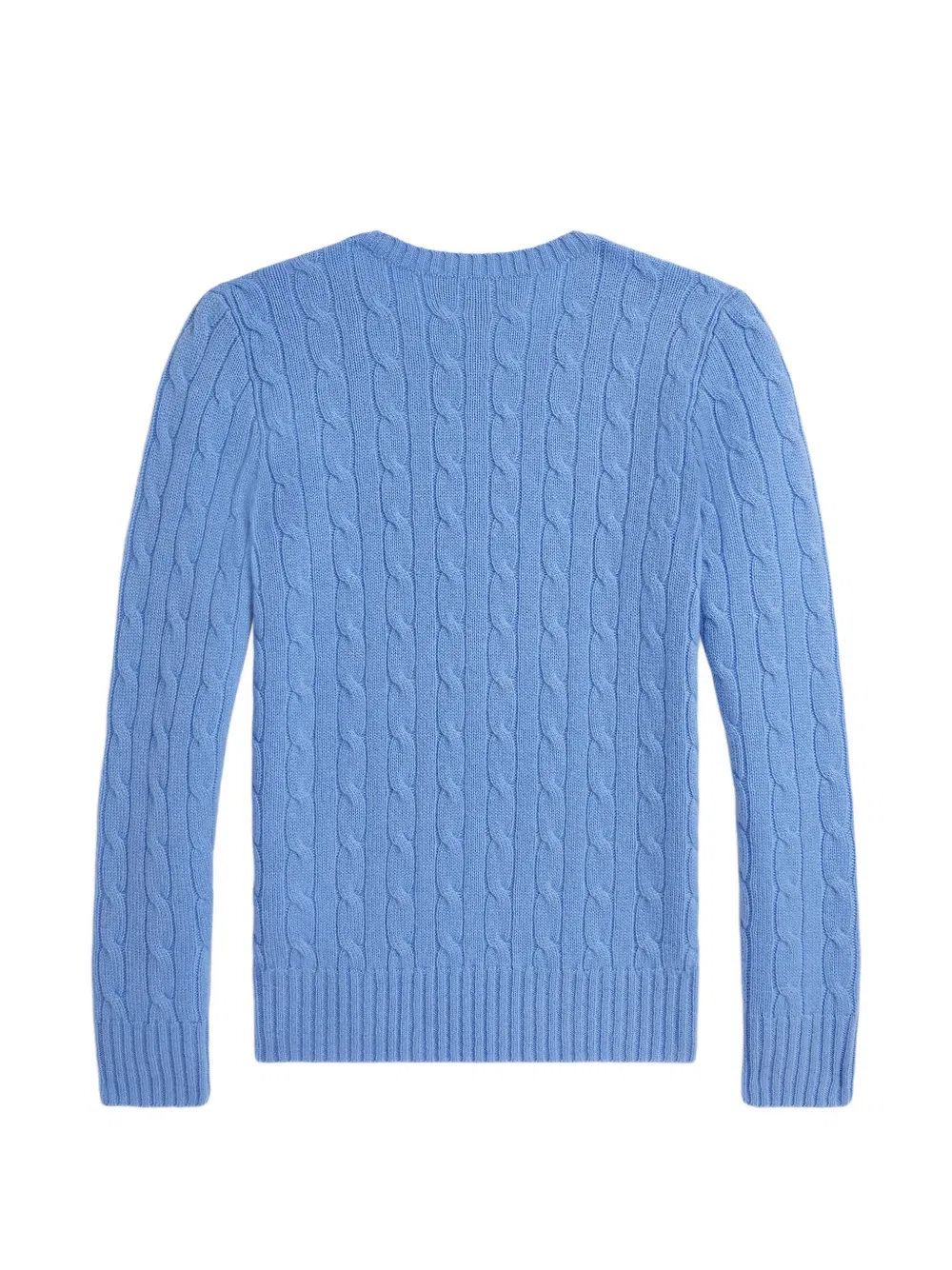 Свитер с круглым вырезом и косами Polo Ralph Lauren Kids, синий — фото 2