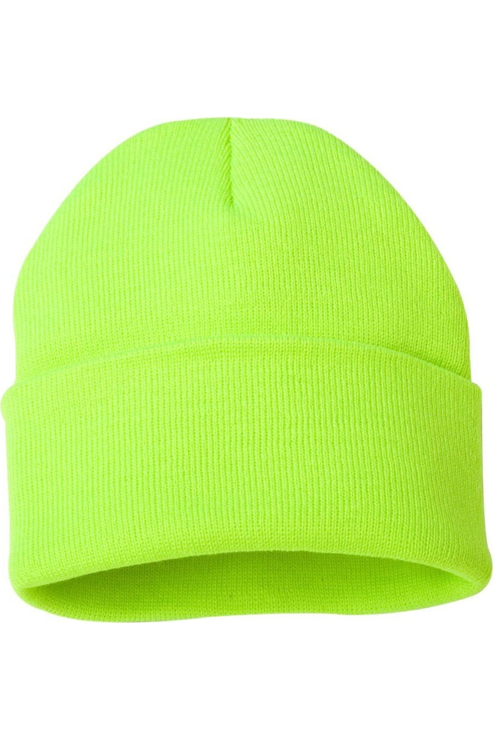 

Шапка-бини Sportsman Solid 12 с манжетами, цвет safety yellow