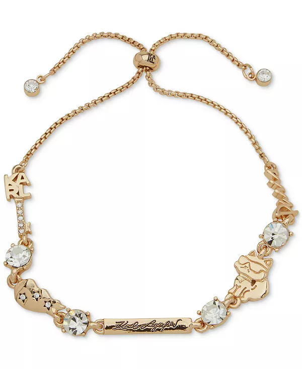 

Браслет-Слайдер с кристаллическим логотипом Karl Lagerfeld Paris, white