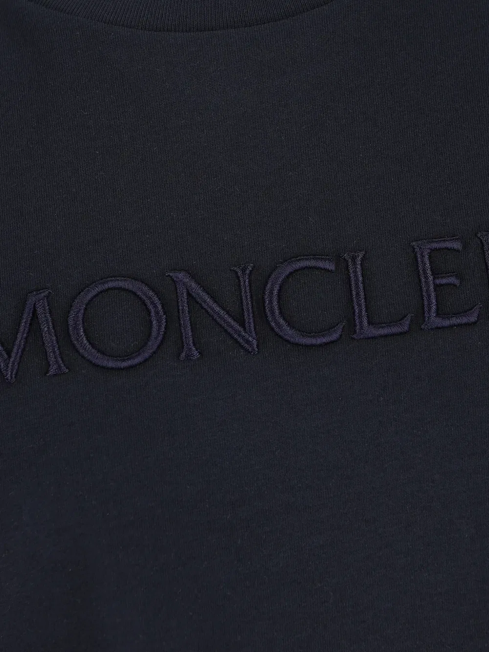 Футболка с вышитым логотипом Moncler Enfant, синий — фото 4