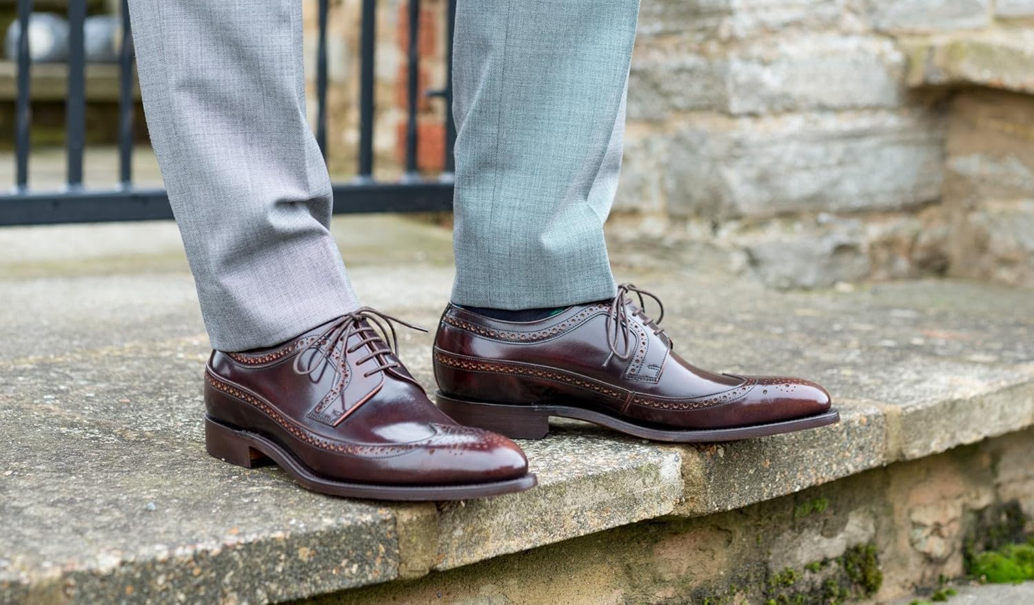 Мужские туфли-броги BARKER Woodbridge Oxford, Brandy Hi-shine — фото 2