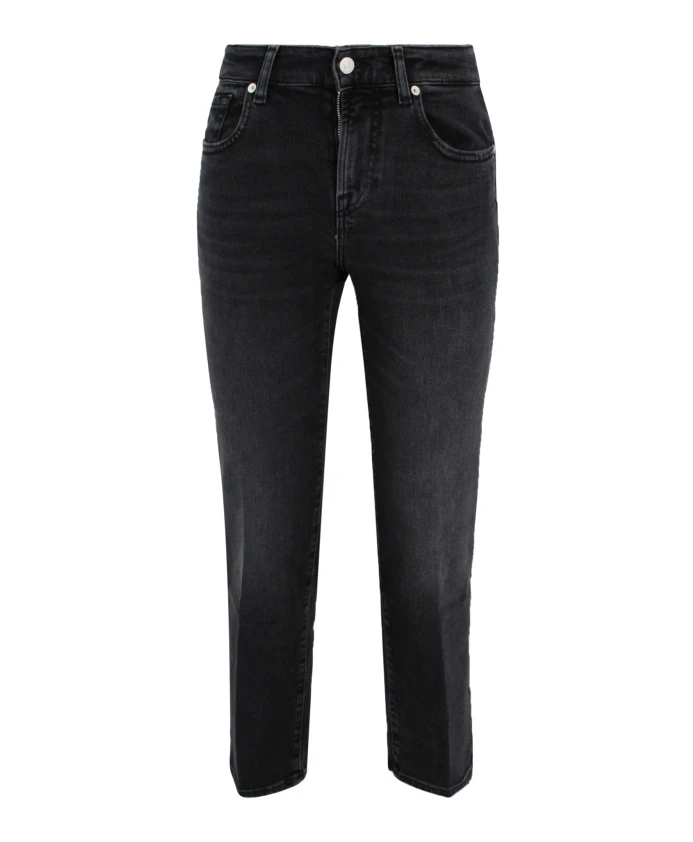 

Черные джинсы прямого кроя 7 For All Mankind, черный