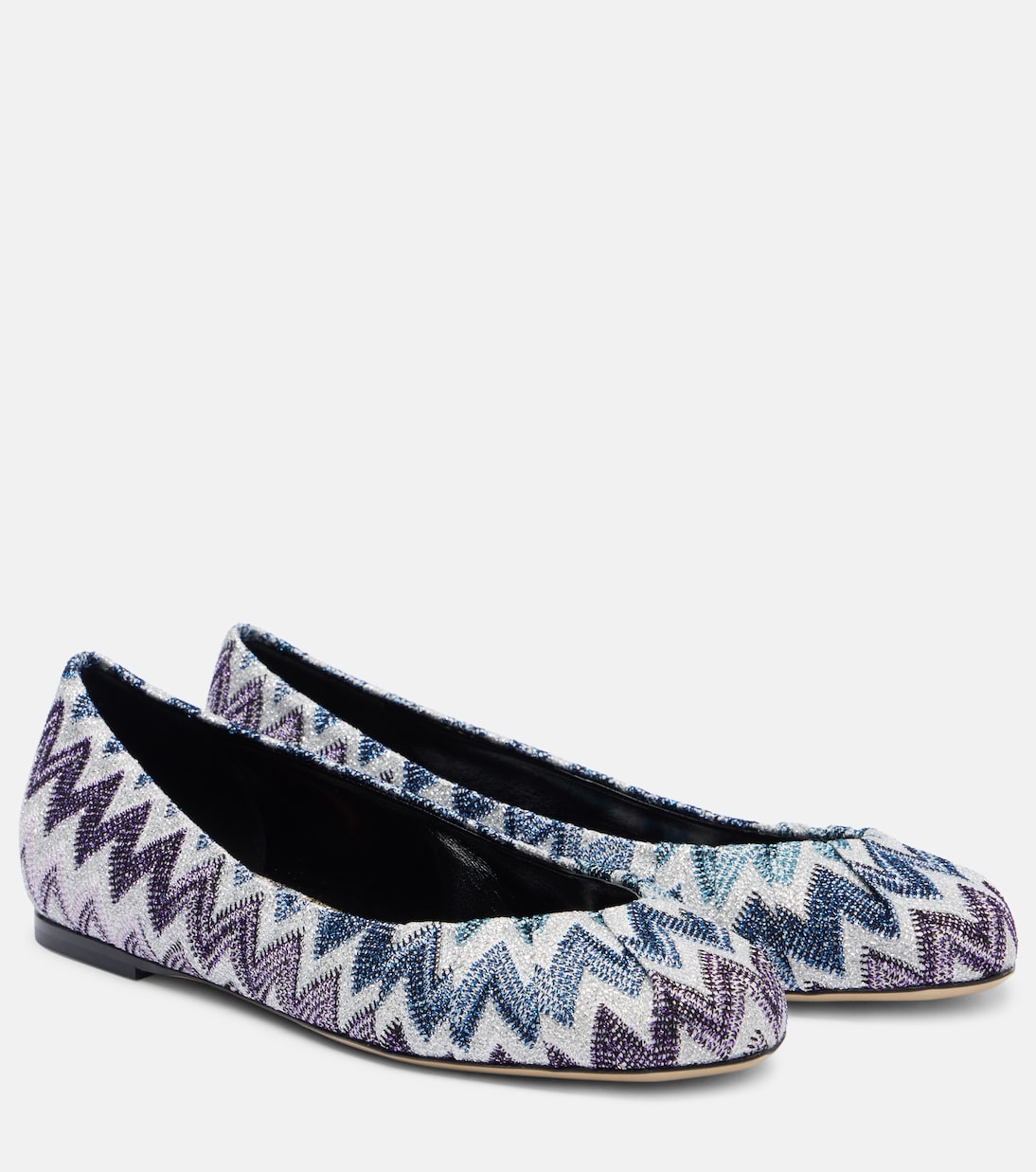 Балетки с люрексом Zig Zag Missoni, синий