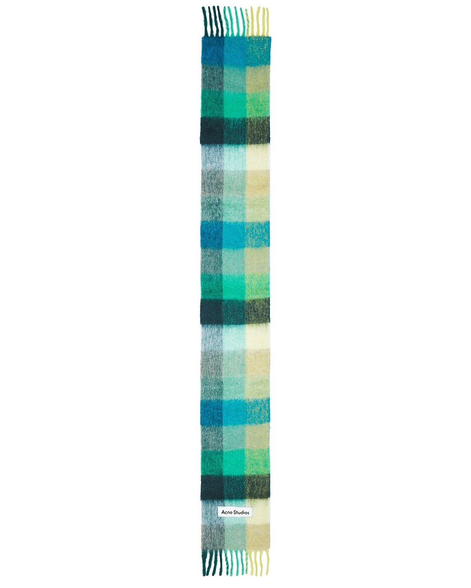 

Валли Шарф Acne Studios, цвет Jade Green & Yellow