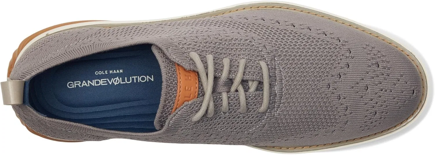 Мужские оксфорды Cole Haan Grand+ с гладким носком, Cloudburst Ivory Natural Tan — фото 2