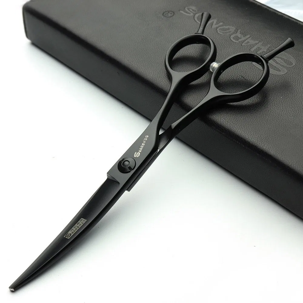Парикмахерские ножницы 6 дюймов с изогнутым дизайном Axemoore, 6 Inch Flat Scissors-A