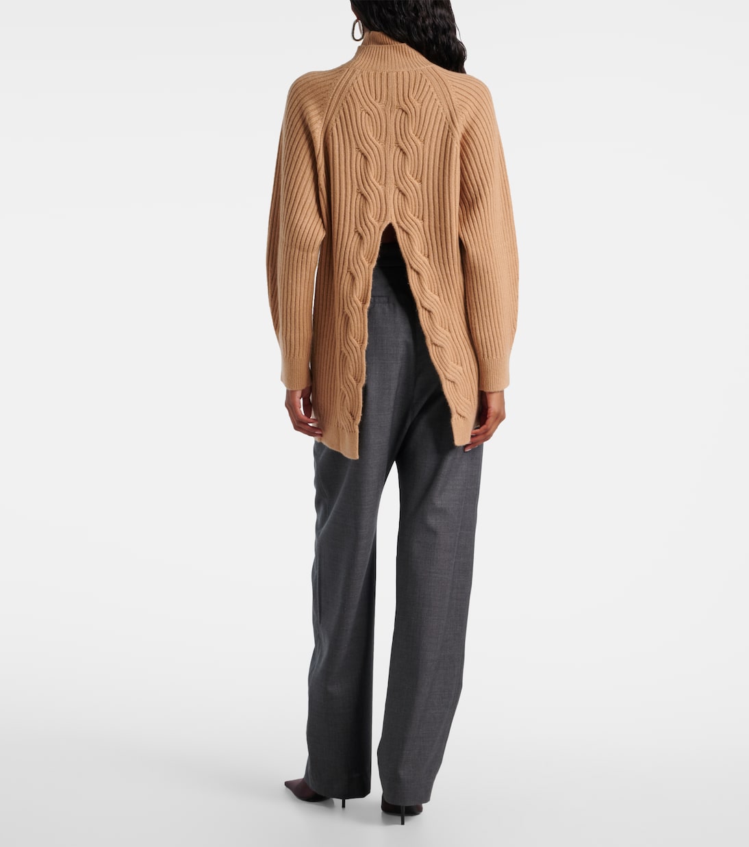 Водолазка из шерсти и кашемира Alcazar Max Mara, Cammello — фото 3