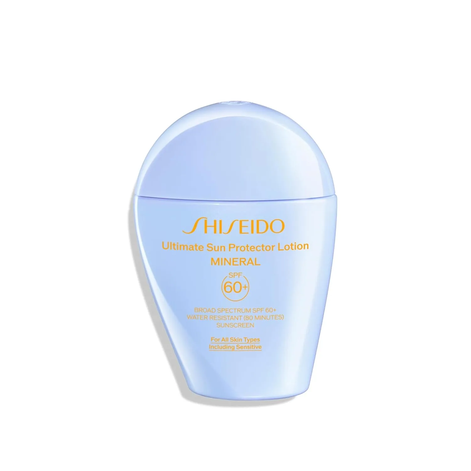 Shiseido Ultimate Sun Protector Lotion Mineral SPF 60+ - невесомый солнцезащитный лосьон для лица и тела, улучшает тон кожи и разглаживает морщины, без отдушки 50 мл