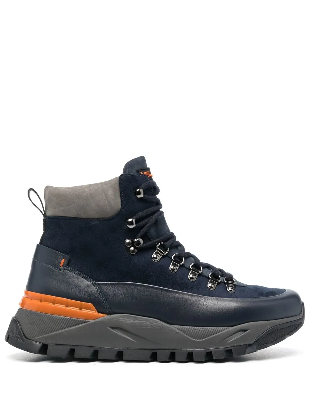 

Ботинки хайкеры на шнуровке Santoni, синий