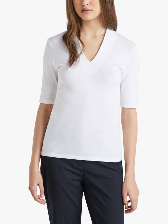 

Приталенная футболка с v-образнымвырезом Benetton, цвет Optical White