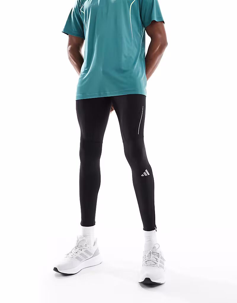 Леггинсы Adidas для бега Own the Run черного цвета Adidas Performance — фото 3