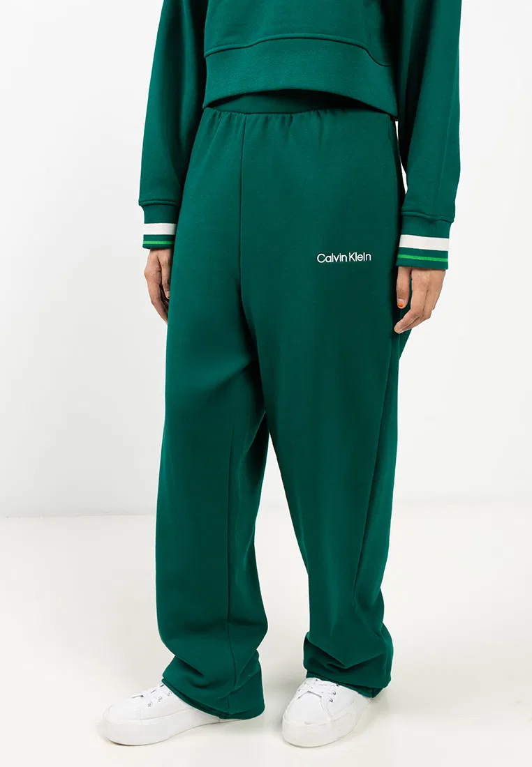 Брюки прямого кроя с трикотажными манжетами, Calvin Klein Sport