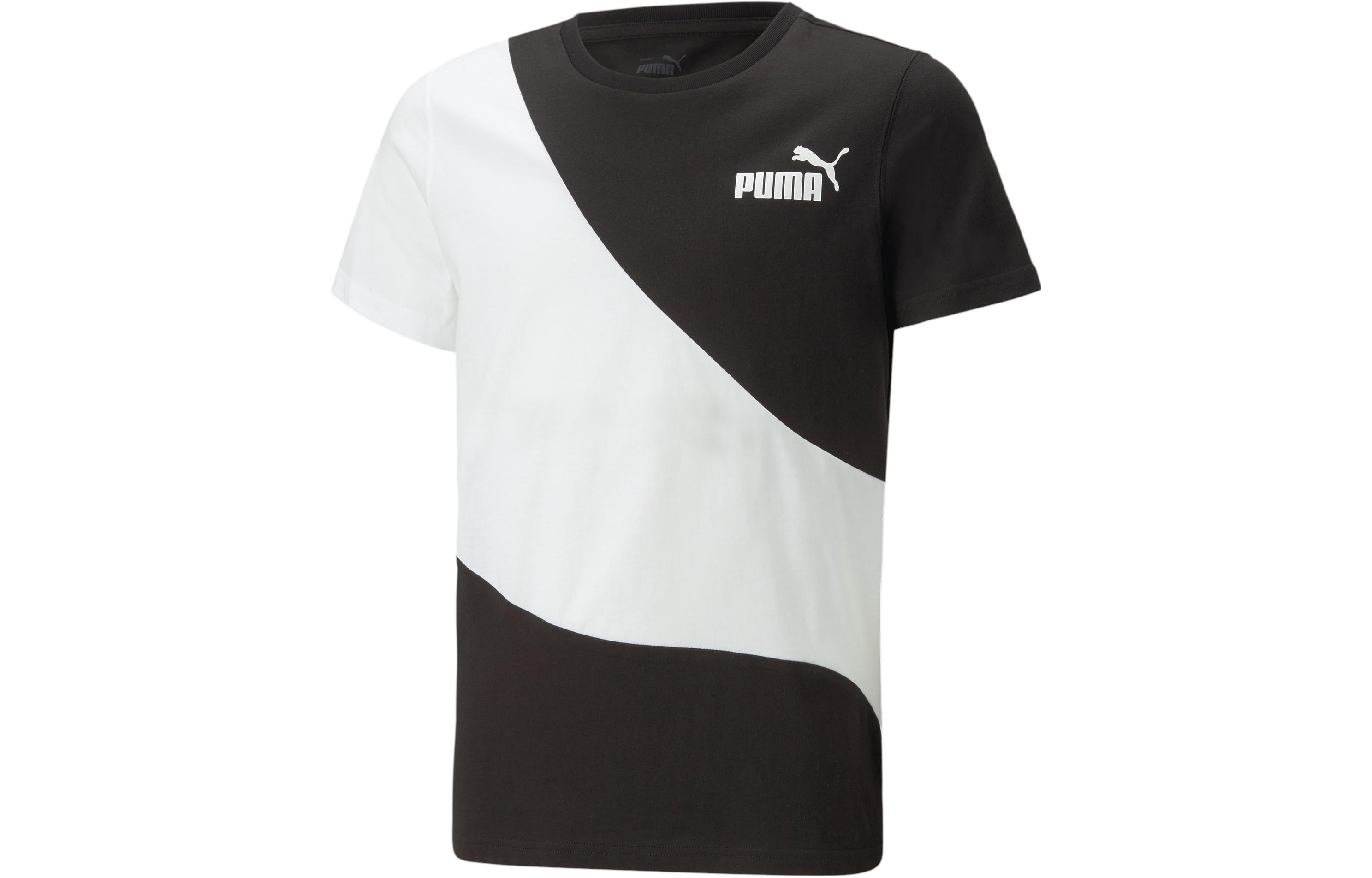 Футболка POWER CAT Детская и Подростковая Черно-Белая Kids' PUMA — фото 2